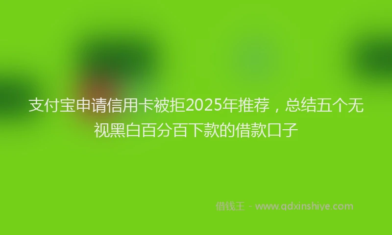 支付宝申请信用卡被拒2025年推荐，总结五个无视黑白百分百下款的借款口子