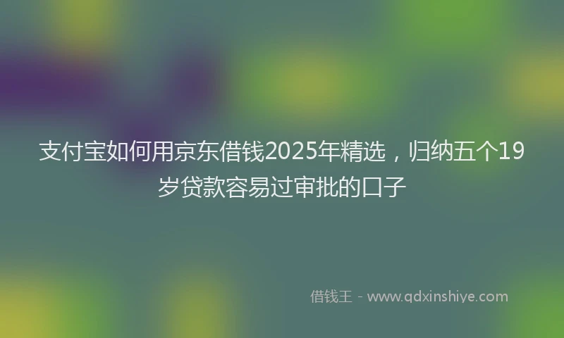 支付宝如何用京东借钱2025年精选，归纳五个19岁贷款容易过审批的口子