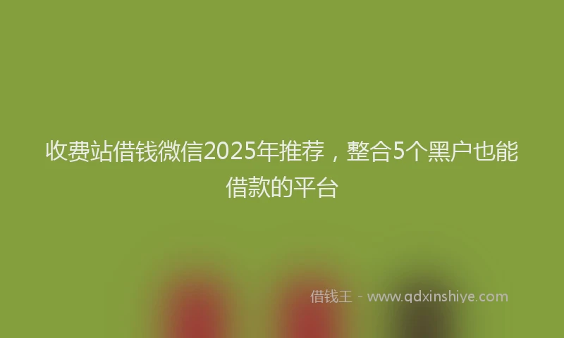 收费站借钱微信2025年推荐，整合5个黑户也能借款的平台