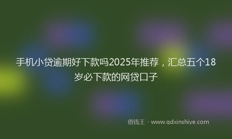 手机小贷逾期好下款吗2025年推荐，汇总五个18岁必下款的网贷口子