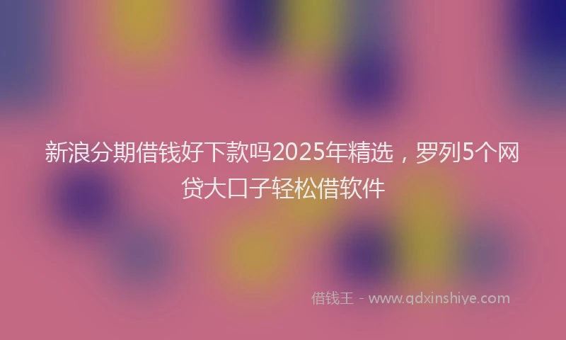 新浪分期借钱好下款吗2025年精选，罗列5个网贷大口子轻松借软件