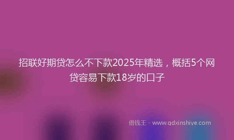 招联好期贷怎么不下款2025年精选，概括5个网贷容易下款18岁的口子