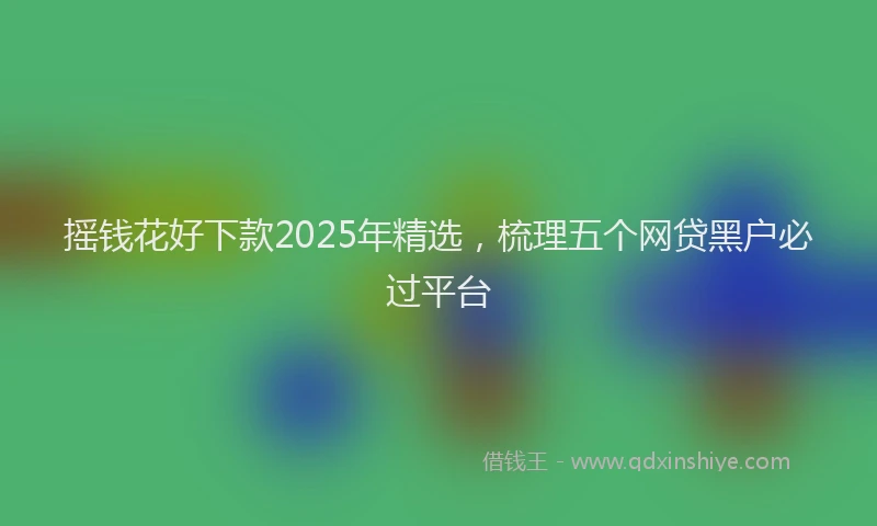 摇钱花好下款2025年精选，梳理五个网贷黑户必过平台