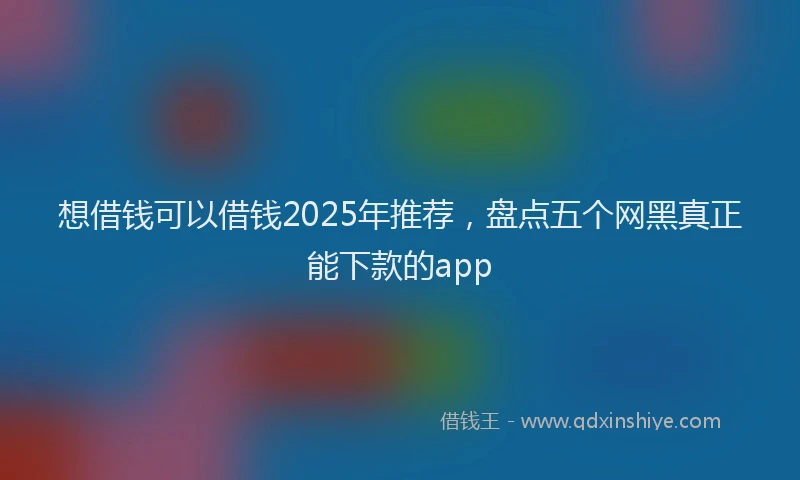 想借钱可以借钱2025年推荐，盘点五个网黑真正能下款的app