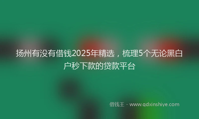 扬州有没有借钱2025年精选，梳理5个无论黑白户秒下款的贷款平台