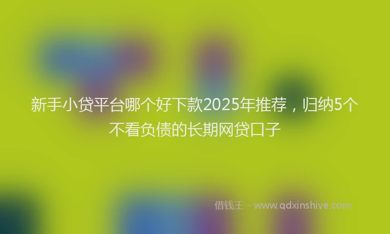 新手小贷平台哪个好下款2025年推荐，归纳5个不看负债的长期网贷口子