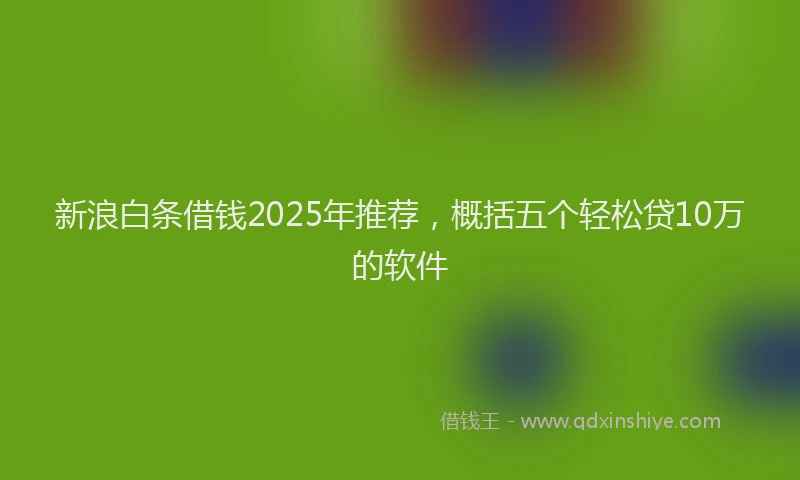 新浪白条借钱2025年推荐，概括五个轻松贷10万的软件