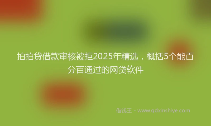 拍拍贷借款审核被拒2025年精选，概括5个能百分百通过的网贷软件