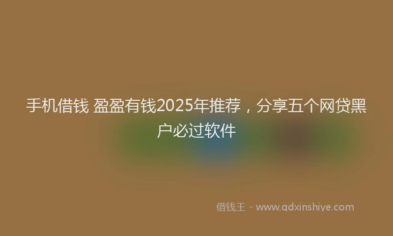 手机借钱 盈盈有钱2025年推荐，分享五个网贷黑户必过软件