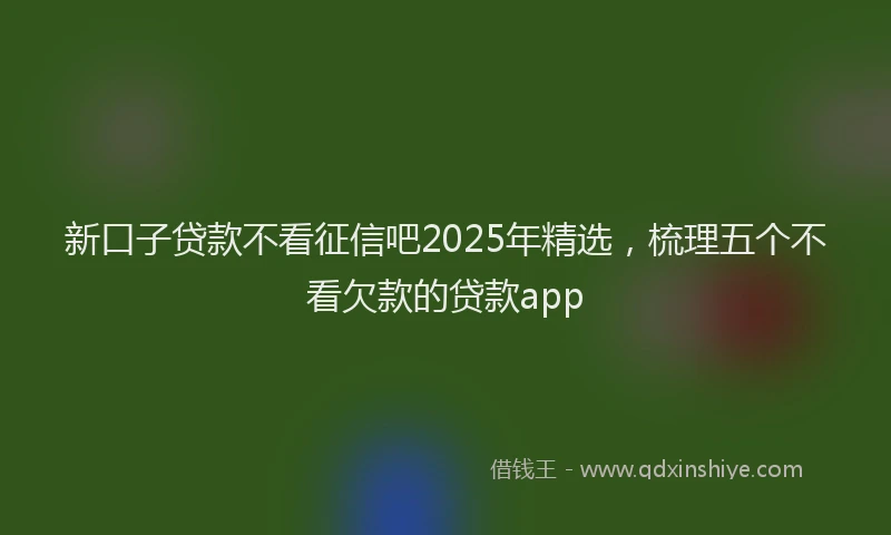 新口子贷款不看征信吧2025年精选，梳理五个不看欠款的贷款app
