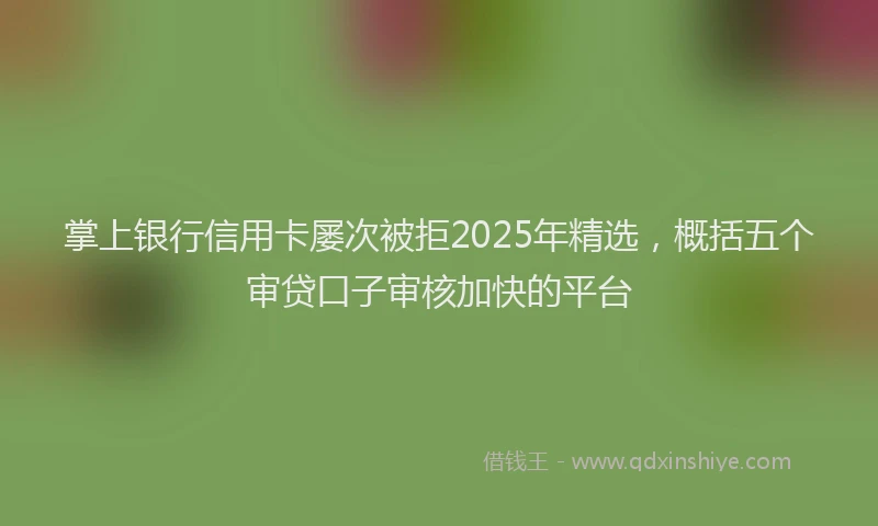 掌上银行信用卡屡次被拒2025年精选，概括五个审贷口子审核加快的平台