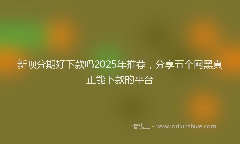 新呗分期好下款吗2025年推荐，分享五个网黑真正能下款的平台