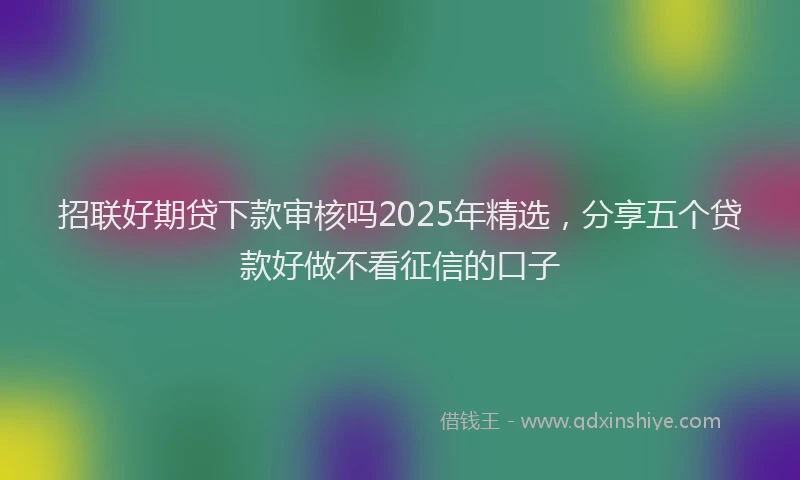 招联好期贷下款审核吗2025年精选，分享五个贷款好做不看征信的口子