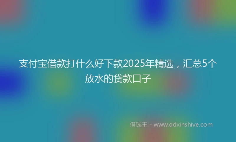 支付宝借款打什么好下款2025年精选，汇总5个放水的贷款口子
