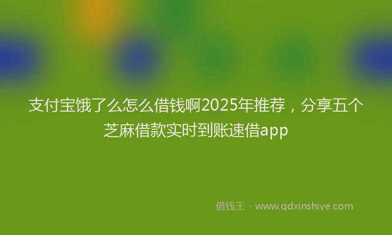 支付宝饿了么怎么借钱啊2025年推荐，分享五个芝麻借款实时到账速借app