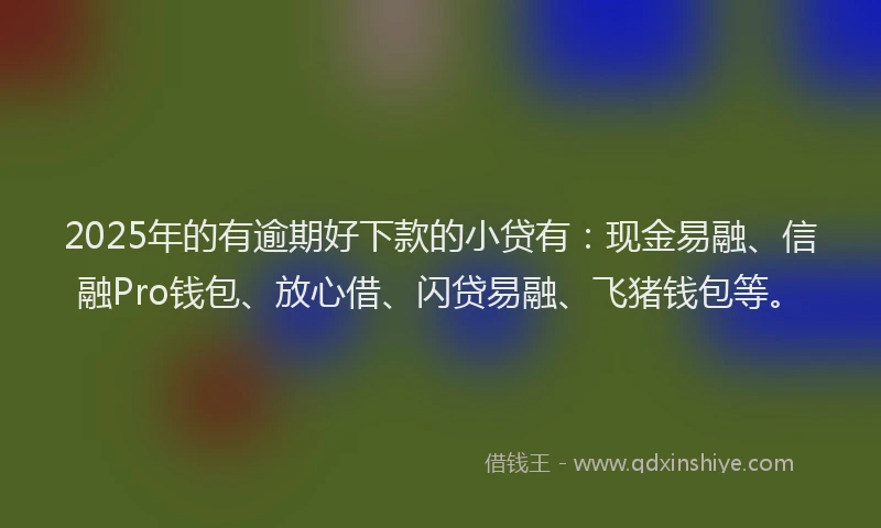 2025年的有逾期好下款的小贷有：现金易融、信融Pro钱包、放心借、闪贷易融、飞猪钱包等。
