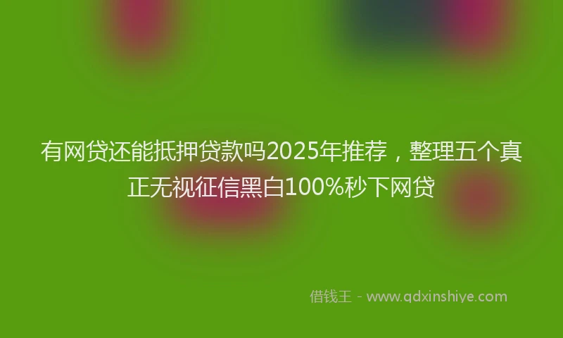有网贷还能抵押贷款吗2025年推荐，整理五个真正无视征信黑白100%秒下网贷