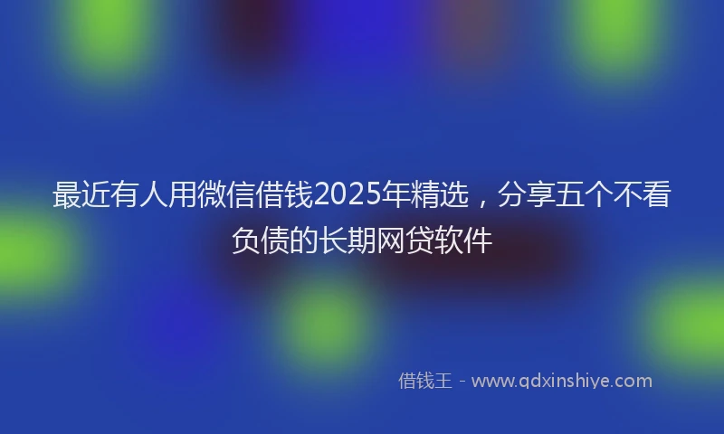 最近有人用微信借钱2025年精选，分享五个不看负债的长期网贷软件