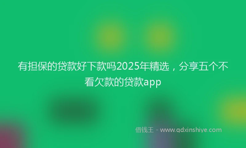 有担保的贷款好下款吗2025年精选，分享五个不看欠款的贷款app