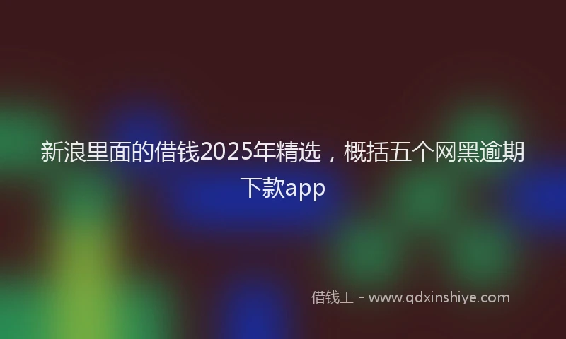 新浪里面的借钱2025年精选，概括五个网黑逾期下款app