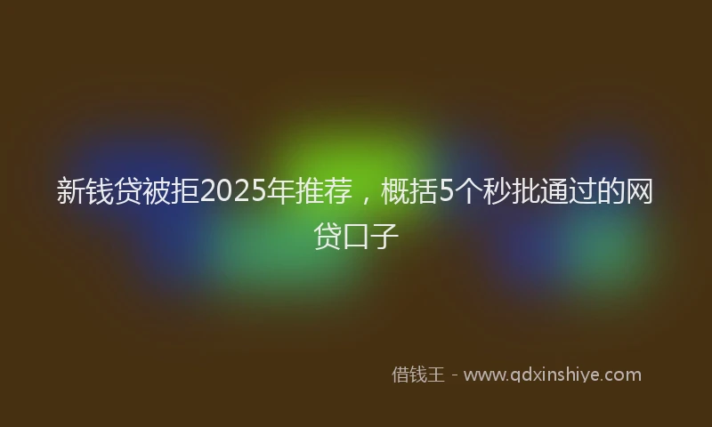 新钱贷被拒2025年推荐，概括5个秒批通过的网贷口子