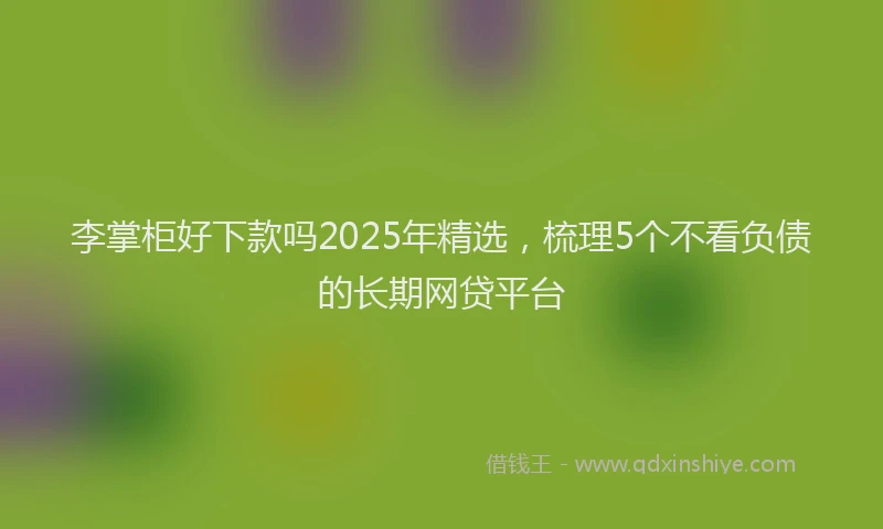 李掌柜好下款吗2025年精选，梳理5个不看负债的长期网贷平台