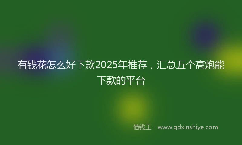 有钱花怎么好下款2025年推荐，汇总五个高炮能下款的平台