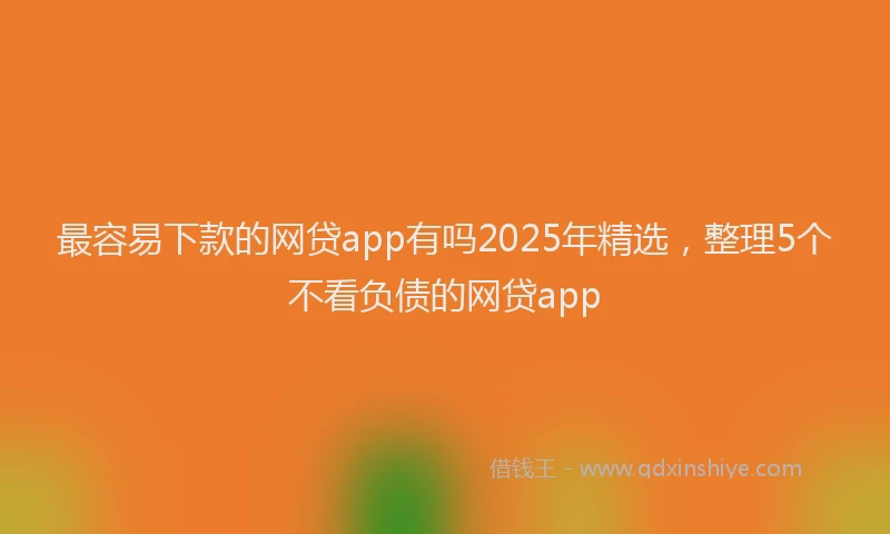 最容易下款的网贷app有吗2025年精选，整理5个不看负债的网贷app