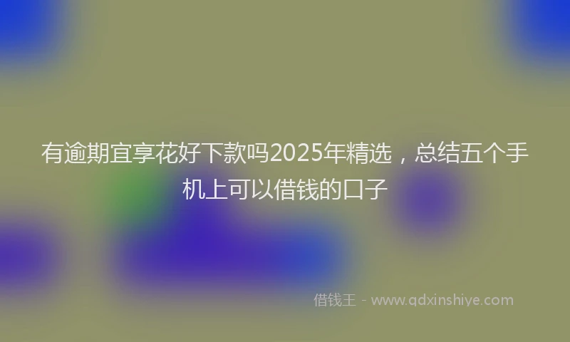 有逾期宜享花好下款吗2025年精选，总结五个手机上可以借钱的口子