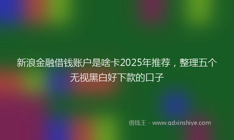 新浪金融借钱账户是啥卡2025年推荐，整理五个无视黑白好下款的口子