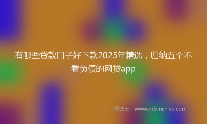 有哪些贷款口子好下款2025年精选，归纳五个不看负债的网贷app