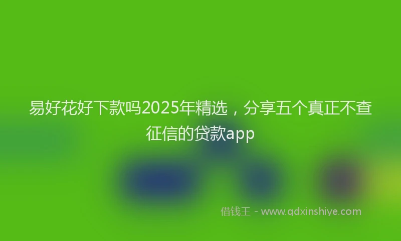 易好花好下款吗2025年精选，分享五个真正不查征信的贷款app