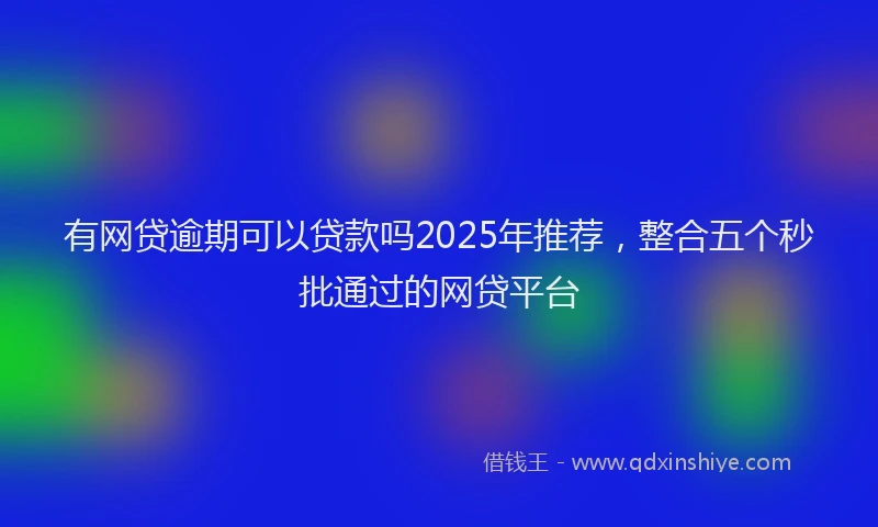 有网贷逾期可以贷款吗2025年推荐，整合五个秒批通过的网贷平台