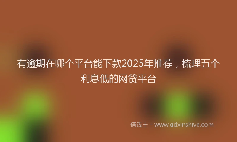 有逾期在哪个平台能下款2025年推荐，梳理五个利息低的网贷平台