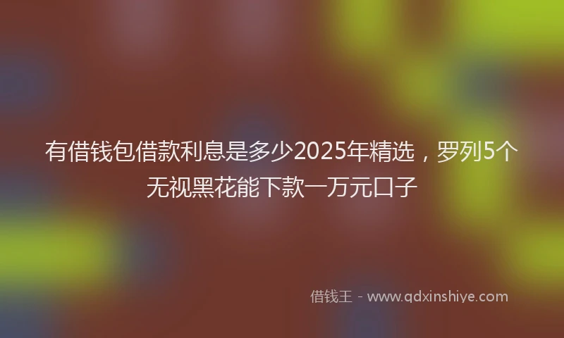 有借钱包借款利息是多少2025年精选，罗列5个无视黑花能下款一万元口子