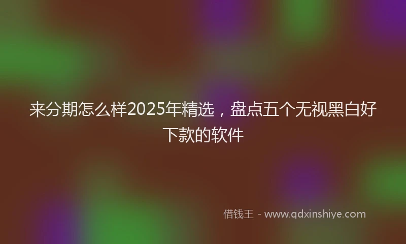 来分期怎么样2025年精选，盘点五个无视黑白好下款的软件