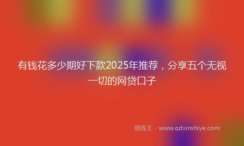 有钱花多少期好下款2025年推荐，分享五个无视一切的网贷口子