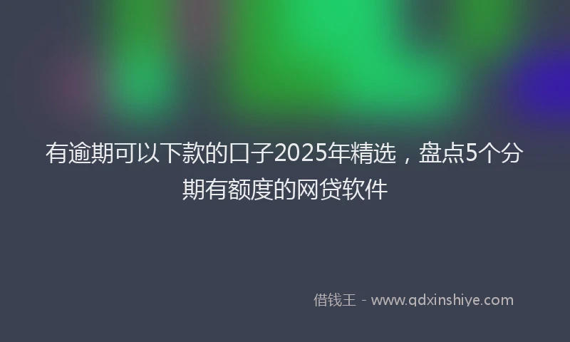 有逾期可以下款的口子2025年精选，盘点5个分期有额度的网贷软件