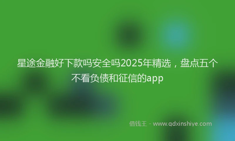 星途金融好下款吗安全吗2025年精选，盘点五个不看负债和征信的app