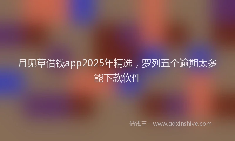 月见草借钱app2025年精选，罗列五个逾期太多能下款软件