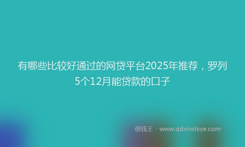 有哪些比较好通过的网贷平台2025年推荐，罗列5个12月能贷款的口子