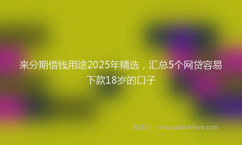 来分期借钱用途2025年精选，汇总5个网贷容易下款18岁的口子