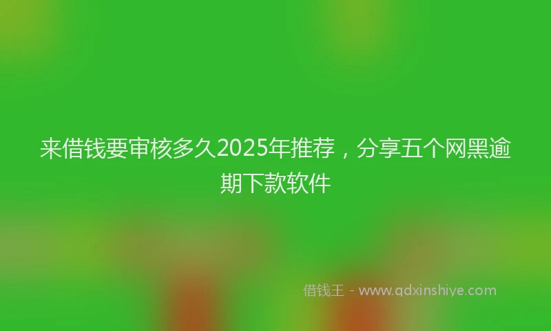 来借钱要审核多久2025年推荐，分享五个网黑逾期下款软件