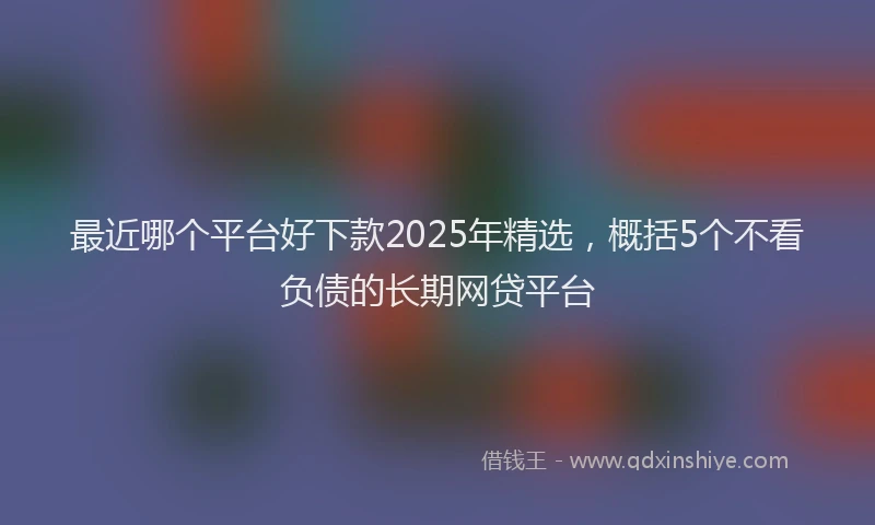 最近哪个平台好下款2025年精选，概括5个不看负债的长期网贷平台