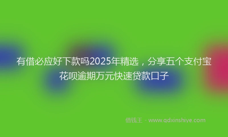 有借必应好下款吗2025年精选，分享五个支付宝花呗逾期万元快速贷款口子