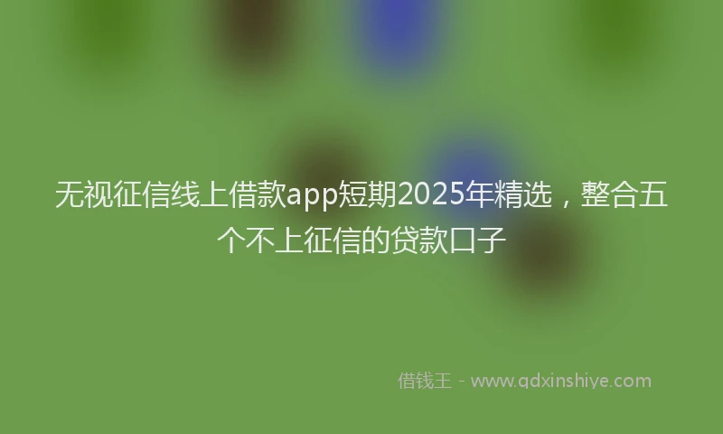 无视征信线上借款app短期2025年精选，整合五个不上征信的贷款口子