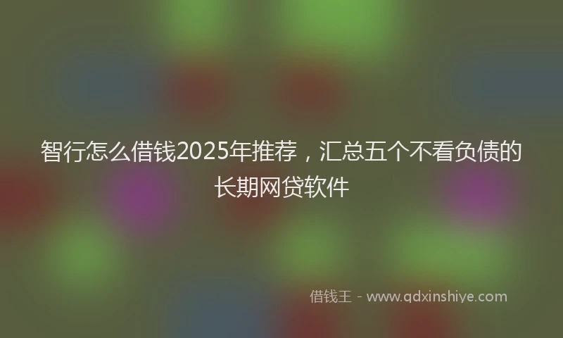 智行怎么借钱2025年推荐，汇总五个不看负债的长期网贷软件