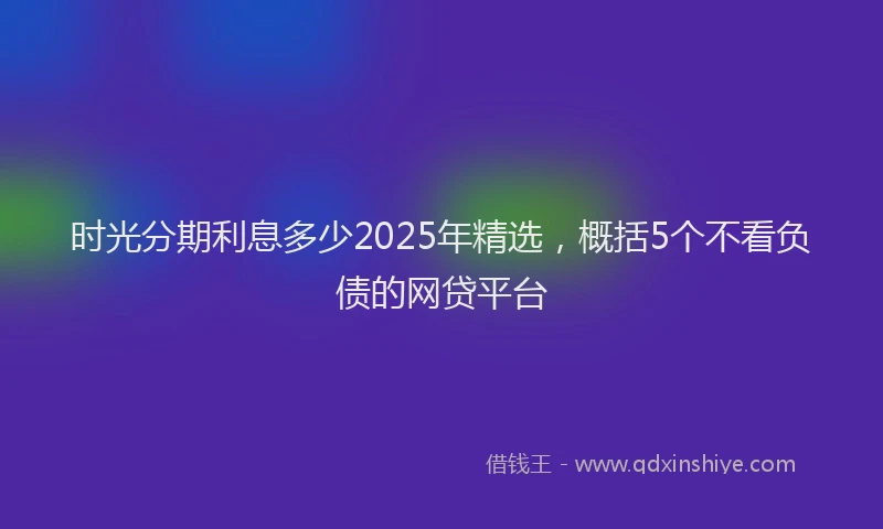 时光分期利息多少2025年精选，概括5个不看负债的网贷平台
