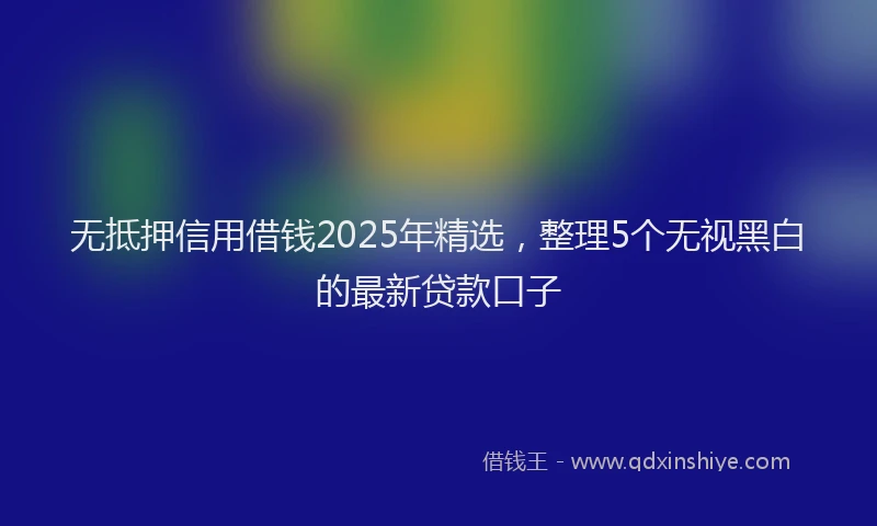 无抵押信用借钱2025年精选，整理5个无视黑白的最新贷款口子