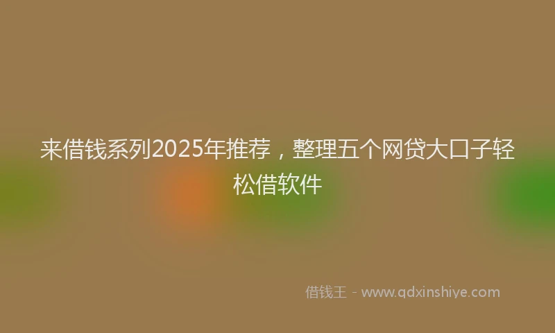来借钱系列2025年推荐，整理五个网贷大口子轻松借软件